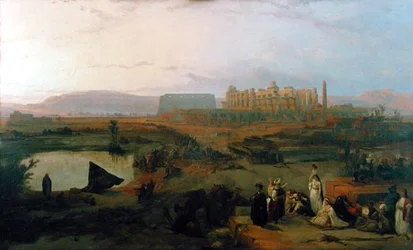 Uitzicht op de Ruïnes van de Karnak Tempel