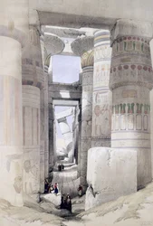 Uitzicht door de Zuilenhal, Karnak, uit Egypte en Nubië, Vol.1