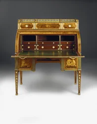 Mechanisch cilinderbureau, de monturen toegeschreven aan Francois Redmond, c.1777-80