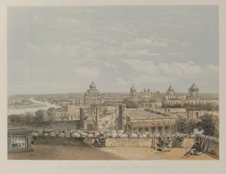 Uitzicht op positie veroverd van de rebellen, Lucknow
