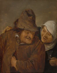 Twee Boeren met een Glas Wijn, ca. 1645