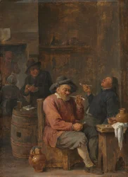 Boeren roken in een herberg, ca. 1640