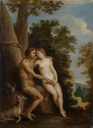 Adam en Eva in het paradijs, 1650s