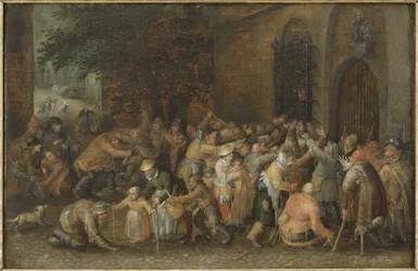 Het uitdelen van aalmoezen, ca. 1610