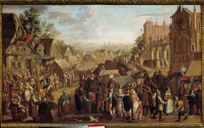 De kermis. Feest in een dorp