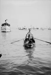 Roeien met een sampan in Penang