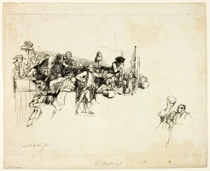 Charles James Fox op de Hustings in Covent Garden