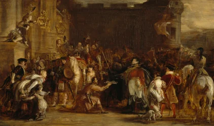 De Intocht van George IV in het Paleis van Holyroodhouse