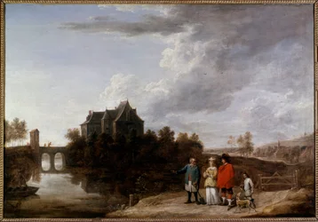 Het kasteel van Teniers in Perck. Schilderij door David Teniers II de jonge (1610-1690) 17e eeuw