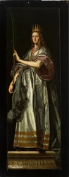 Parochiekerk Onze-Lieve-Vrouw. Interieur. Schilderij. Drieluik. David Teniers de Oude. Achterzijde. Christiana.
