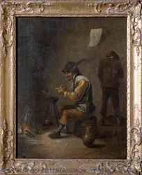 Boeren in een interieur