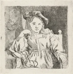 Zittend meisje