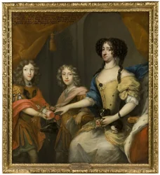 Anna Sophia, 1647-1717, prinses van Denemarken, keurvorstin van Saksen, haar zonen Johann Georg IV, 1668-1697, keurvorst van Saksen, Friedrich August I / August II de Sterke, 1670-1733, keurvorst van Saksen, koning van Polen