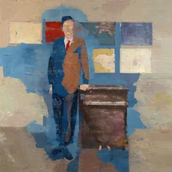 Marcel Broodthaers 16, 2022 (olieverf op linnen)