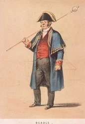 Een koster, 1855
