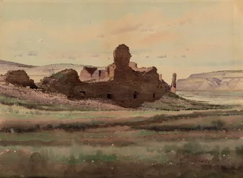 Ruïne van Pueblo Bonito, Chaco Canyon, New Mexico