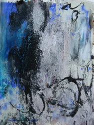 Abstracte blauwe grunge-lagen