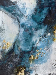 Deep Blue Gold – Abstract