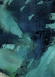 Diepblauwgroene abstracte stroming