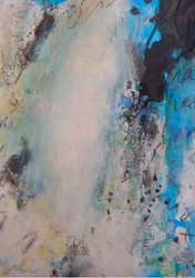 Dromerig blauw abstract