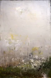 Mistig abstract veld