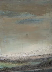 De gedempte horizon van de woestijn