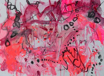 Levendig roze abstract