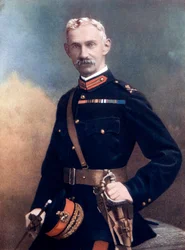 Generaal-majoor G Barton, bevelhebber van de 6e Infanteriebrigade