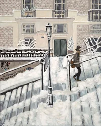 Montmartre Sneeuw, 2017 (acryl op doek)
