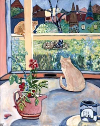 Rode bloemen Donkere lijnen, 2022