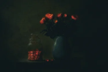 Stemmige rode bloemen