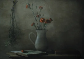 Stilleven met stille anjer