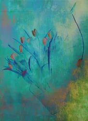 Rustige blauwgroene tulpen
