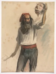 Un Borreau (Een beul), ca. 1848 (aquarel, gouache en zwart krijt)