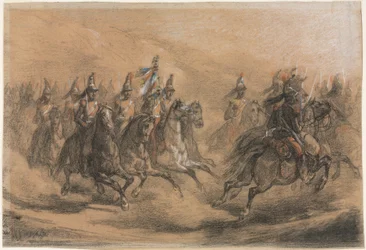 Cavalerieaanval, ca. 1840