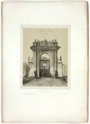 Binnenkomst in de Villa Santucci, uit Souvenirs d’Italie: Expédition de Rome