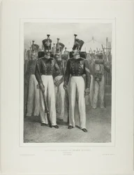 Onderofficier en soldaten van het Volhynie Regiment (Keizerlijke Garde), Kamp Vosnessensk