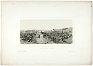 Het Franse leger arriveert in Maglianella, uit Souvenirs d’Italie: Expeditie naar Rome