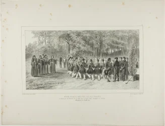 Walachijse Ronde, uitgevoerd door de Tsiganes en gedanst door de muzikanten van het Tweede Regiment ten huize van Prins Ghika, Ghospodar, Walachije