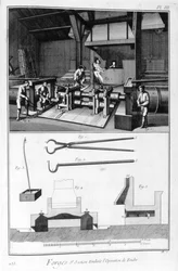 Een smederij, splijtmolen, 1751-1777