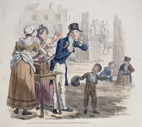 De gebakken aardappelverkoper, 1821