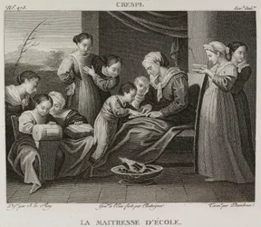 Denis-Sébastien Leroy, Chataigner en Dambrun - De schooljuffrouw, naar Giuseppe Crespi - 1802-1815