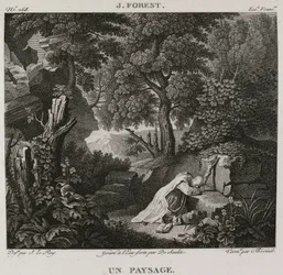Denis-Sébastien Leroy, De Saulx et Bovinet - Een landschap, naar Jean-Baptiste Forest - 1802-1815