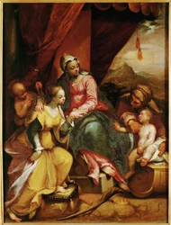 Het mystieke huwelijk van de heilige Catharina van Siena (schilderij op doek)