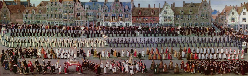 De Ommegang in Brussel op 31 mei 1615: Processie van Onze-Lieve-Vrouw van Sablon