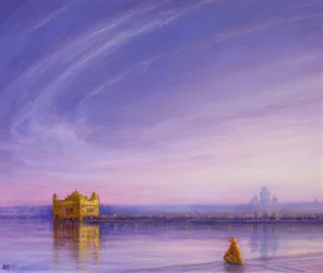 Avond bij de Gouden Tempel, Amritsar