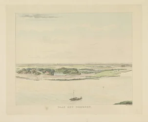 Gezicht op de Waal ten noorden van Nijmegen