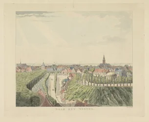 Nijmegen, zicht vanuit de Belvédère richting het westen
