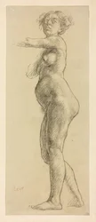 Een studie van een vrouwelijk figuur