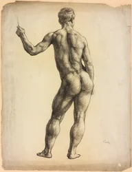Een studie van een mannelijk figuur